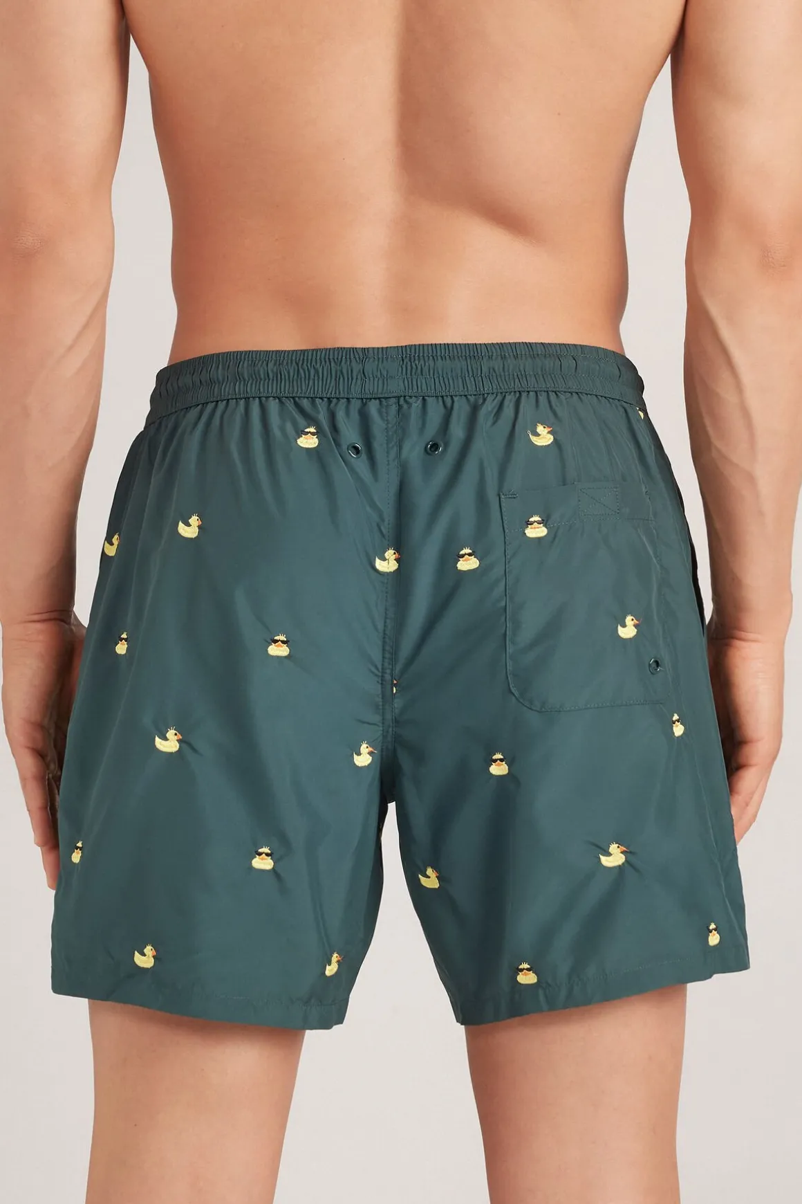Badpak Zwemboxer met Geborduurde Badeendjes