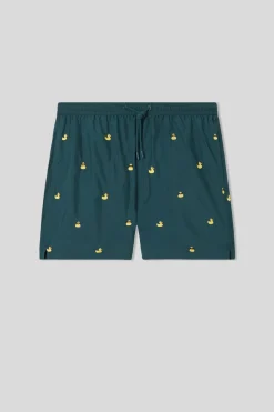 Badpak Zwemboxer met Geborduurde Badeendjes
