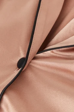 Blouse met Korte Mouwen van Zijde in Herenstijl