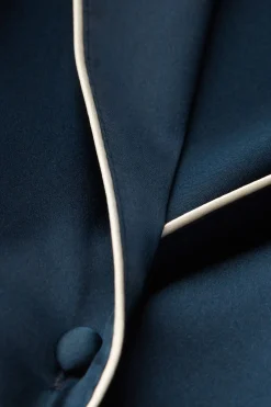 Blouse met Korte Mouwen van Zijde in Herenstijl
