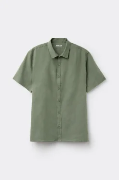 Blouse van Linnen en Katoen met Korte Mouwen