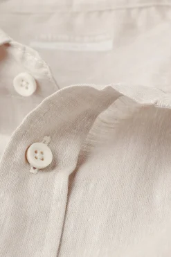 Blouse van Linnen en Katoen met Korte Mouwen