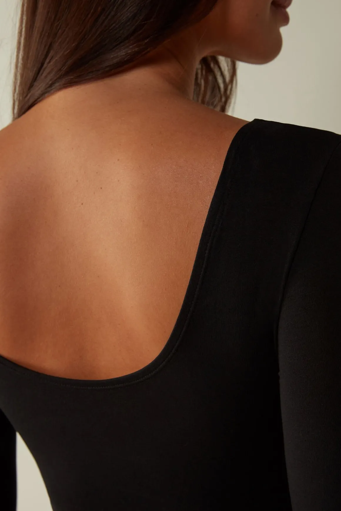 Body van Modal met Lange Mouwen en Ronde Hals