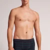 Boxer Superior Katoen Print Strepen Blauw Groen