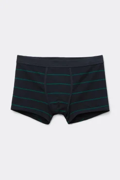 Boxer Superior Katoen Print Strepen Blauw Groen