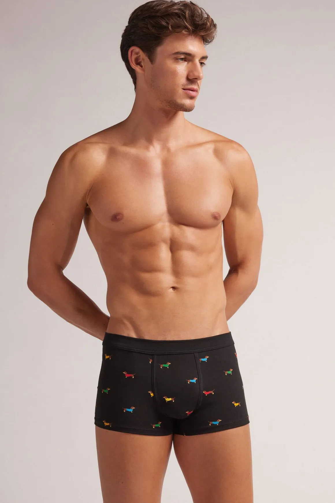 Boxer Superior Katoen Teckelprint