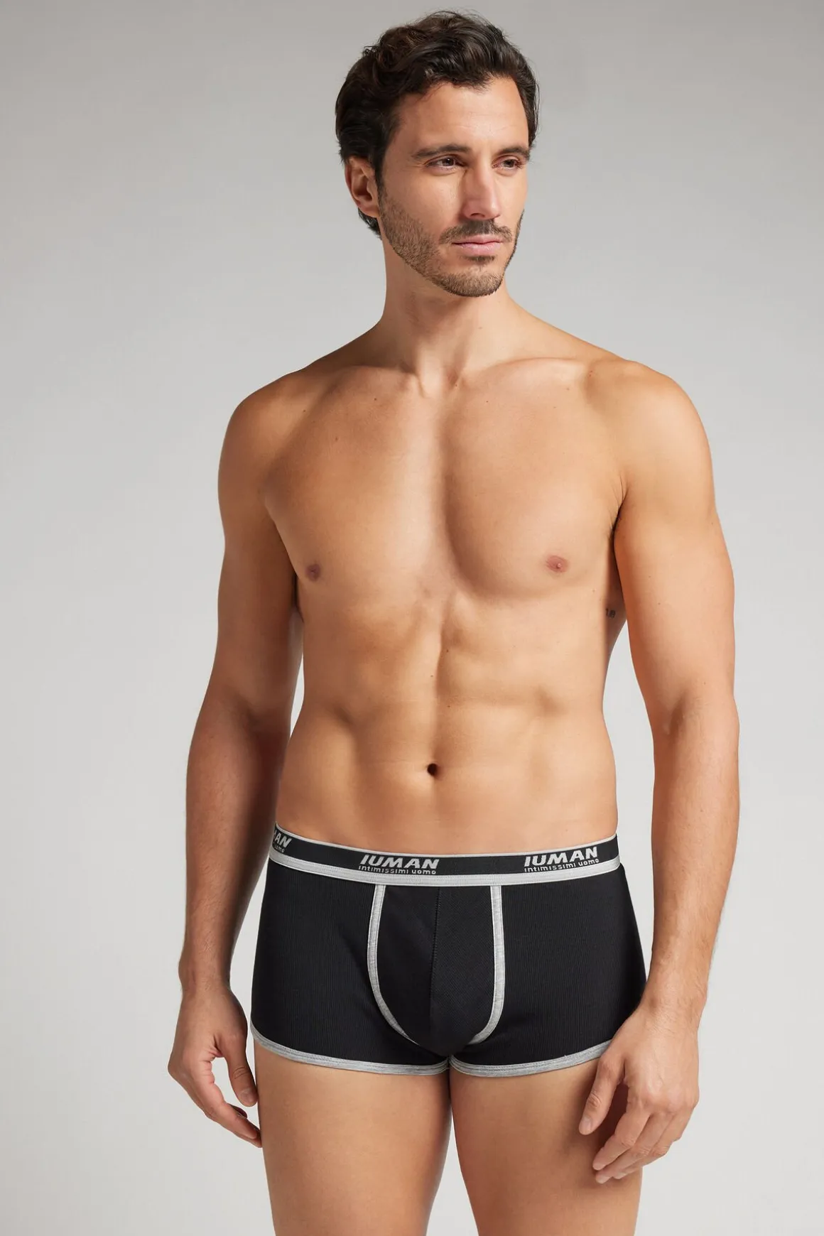 Boxer van Geribbeld Superior Katoen