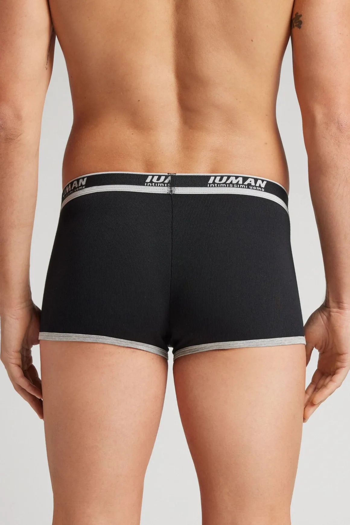 Boxer van Geribbeld Superior Katoen