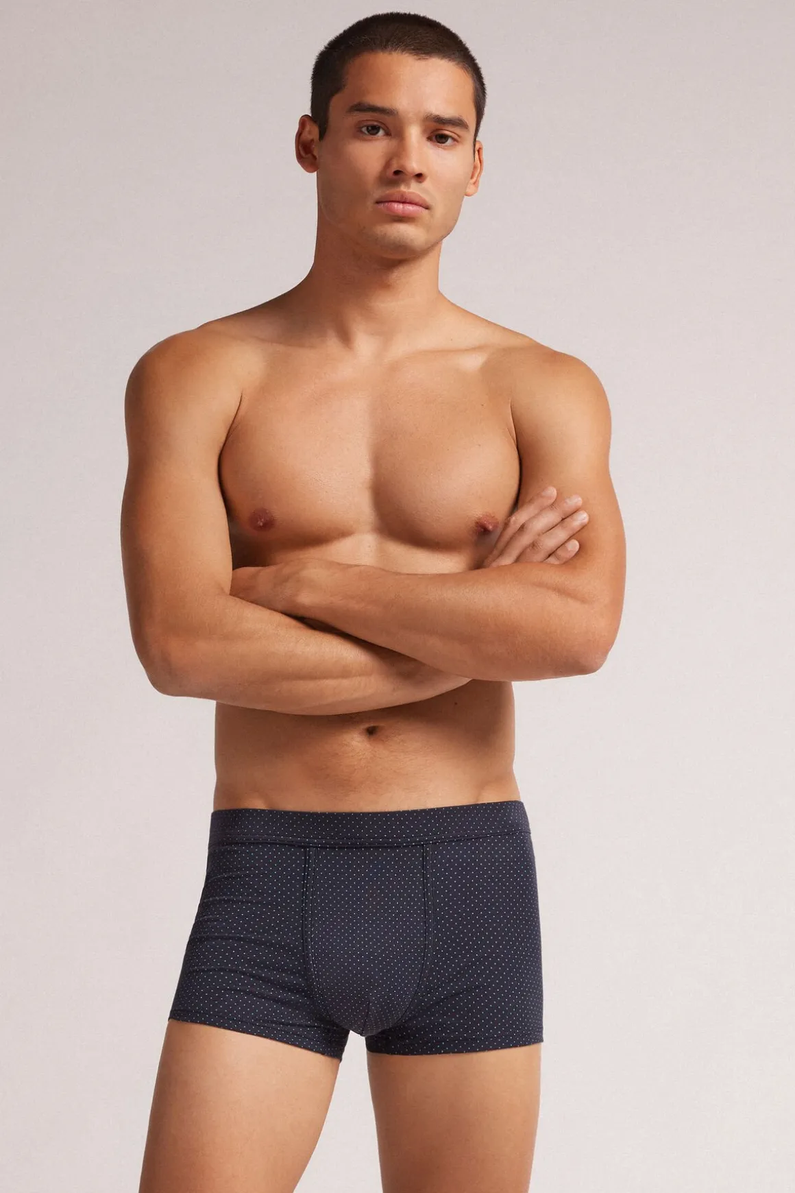 Boxer van Katoen met Stippenprint