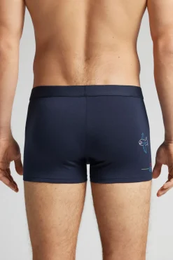 Boxer van Katoen Superior met Super Dad-print