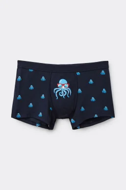 Boxer van Natural Fresh Katoen met Inktvis-print