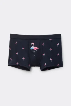 Boxer van Natural Fresh Katoen met Flamingo's Print