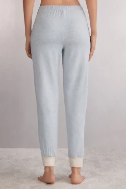 Broek met Boorden van Modal met Wol Cold Winter Night