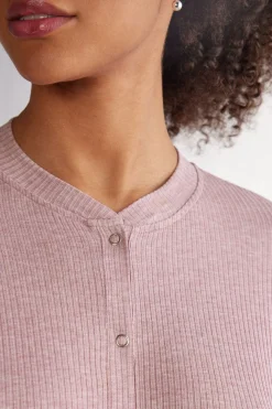 Chic Comfort Trui met Lange Mouwen Open aan de Voorkant van Modal