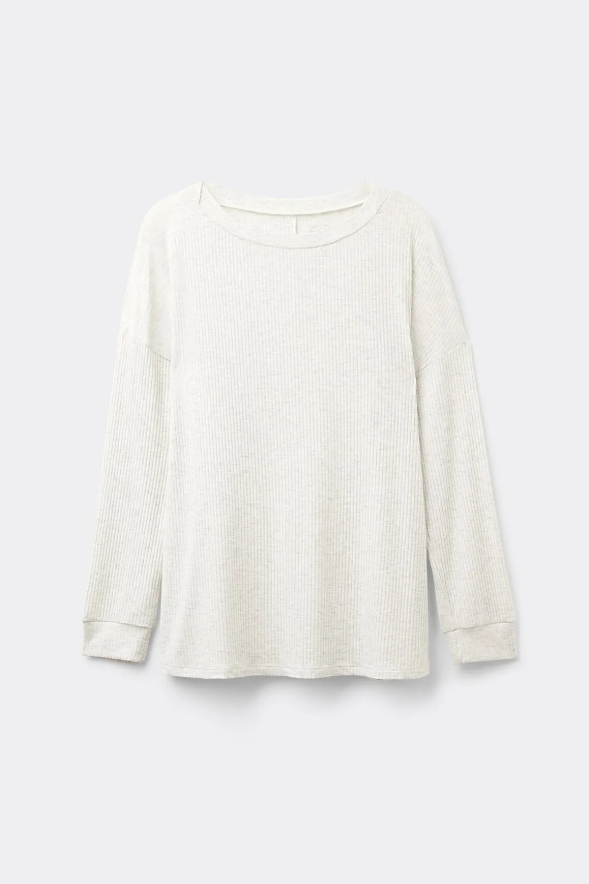 Chic Comfort Trui met Lange Mouwen en Boothals van Modal