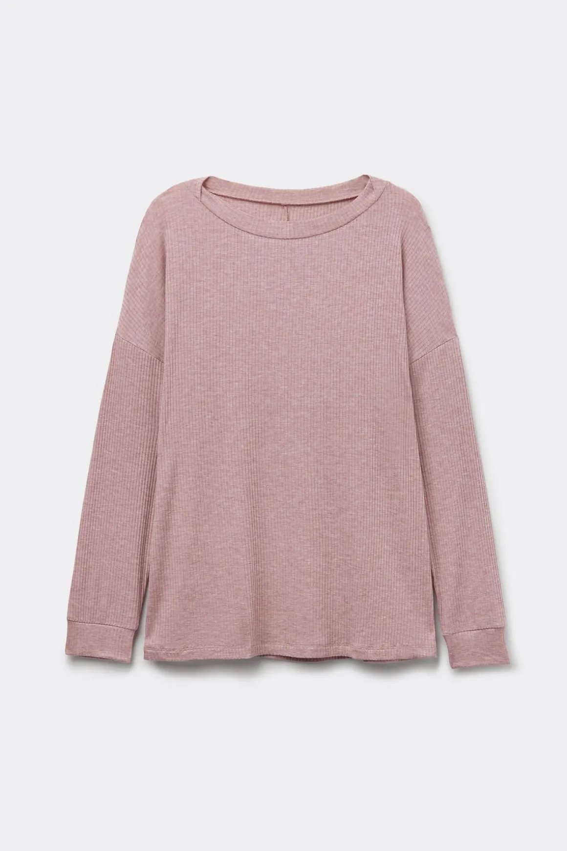 Chic Comfort Trui met Lange Mouwen en Boothals van Modal
