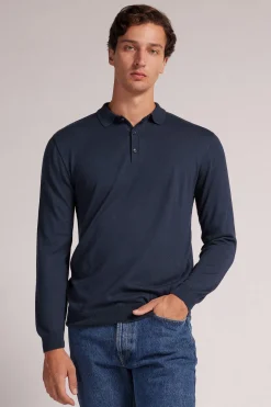 Gebreide Polo met Lange Mouwen
