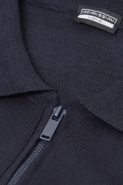 Gebreide Polo met Lange Mouwen en Rits