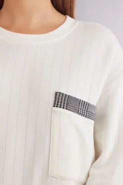 Geribd Shirt met Lange Mouwen Royal Elegance