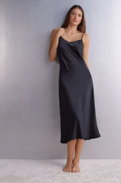 Halflange Slipdress van Zijde