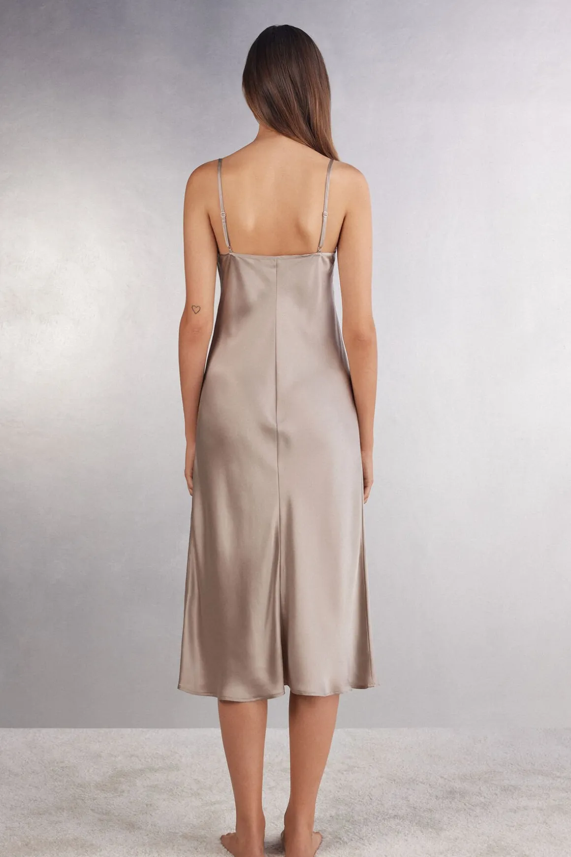 Halflange Slipdress van Zijde