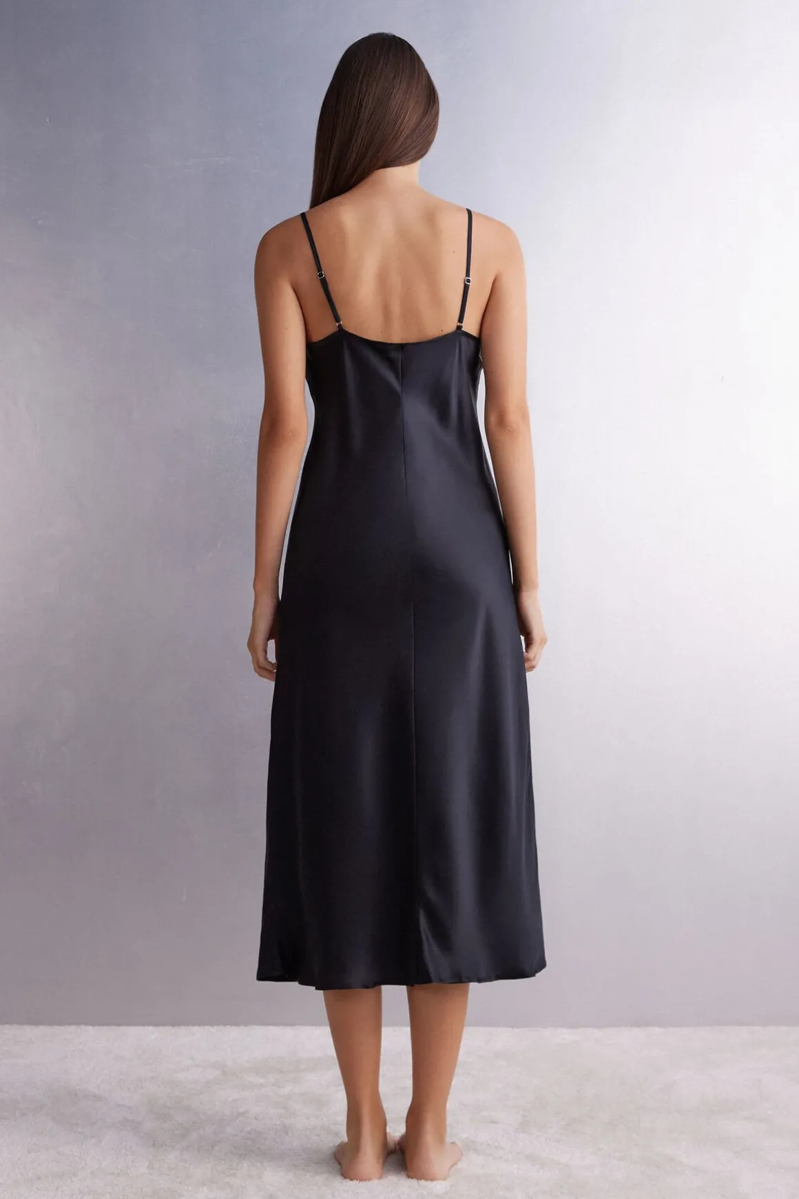 Halflange Slipdress van Zijde