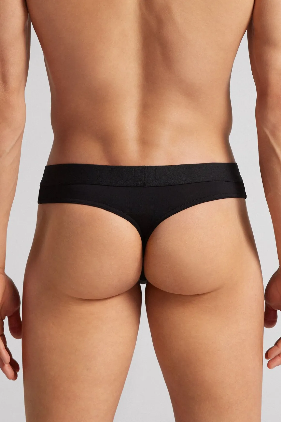 Heren String van Microfiber met Logodetail
