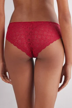 Kanten slips met lage taille