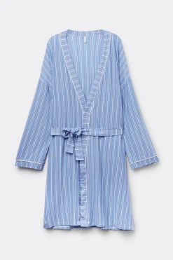 Kimono in Modal met Oxford-Strepen
