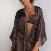 Kimono van Satijnen Viscose Luxurious Leopard