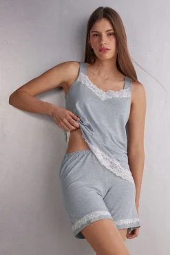 Korte Broek van Modal met Kanten Details