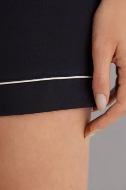 Korte Broek van Modal met Profielen in een Contrasterende Kleur