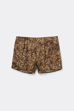 Korte Broek van Viscose Satijn met Dierenprint Always Glamorous