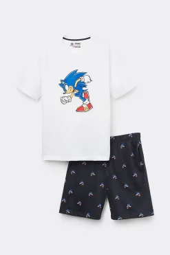 Korte Pyjama van Katoen met Sonic-print