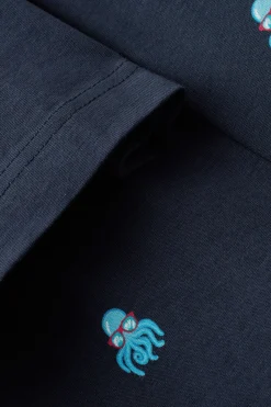 Korte Pyjama van Katoen met Inktvis-print