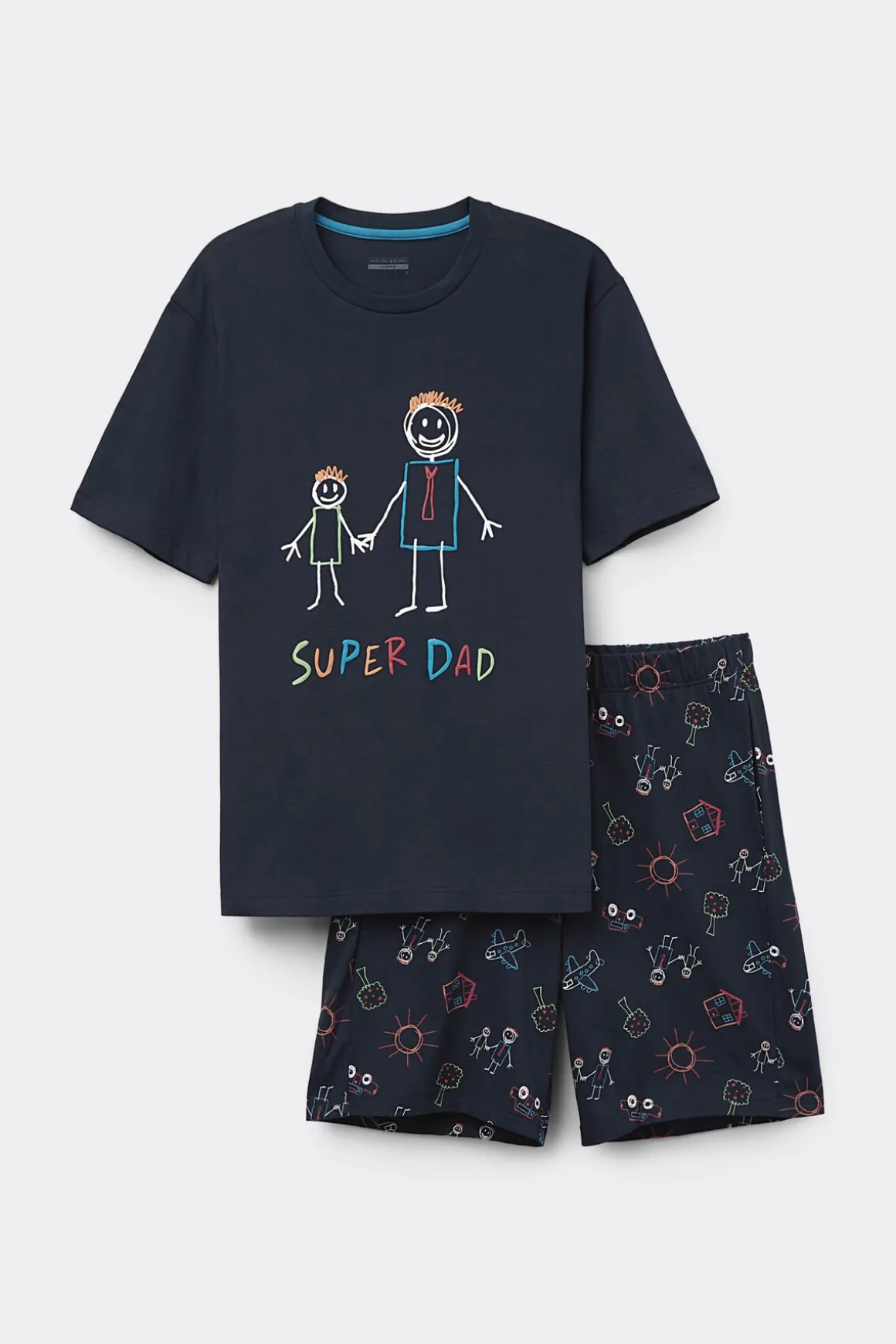 Korte Pyjama van Katoen Super Dad