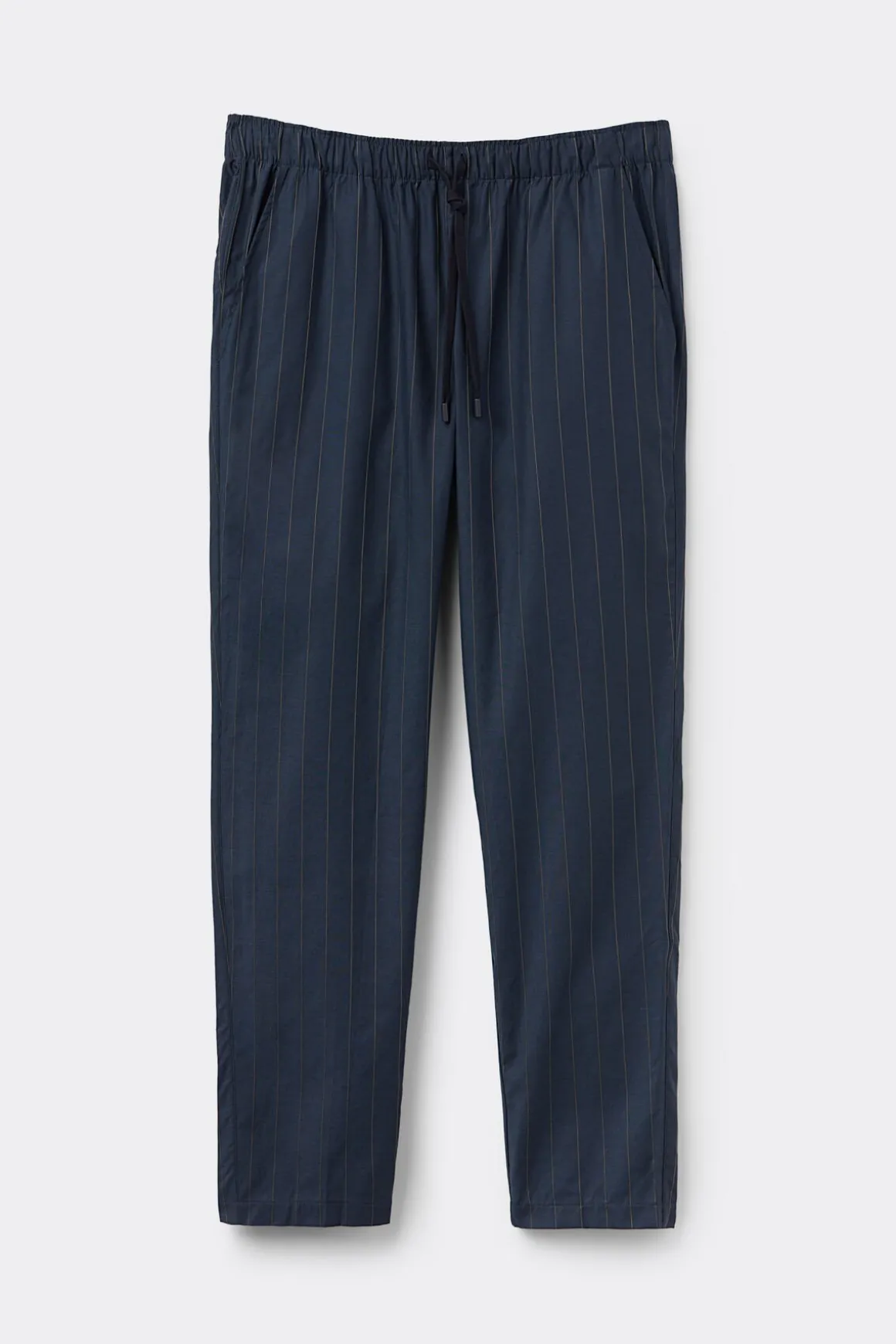 Lange Broek van Fijn Linnen met Krijtstreepprint
