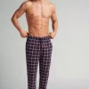 Lange Broek van Katoen met Blauw/Wit/Rode Ruitjesprint