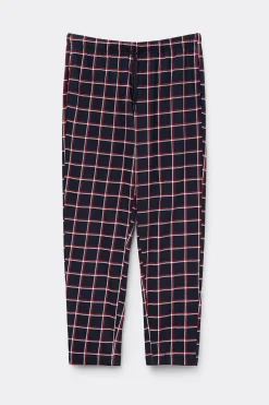 Lange Broek van Katoen met Blauw/Wit/Rode Ruitjesprint