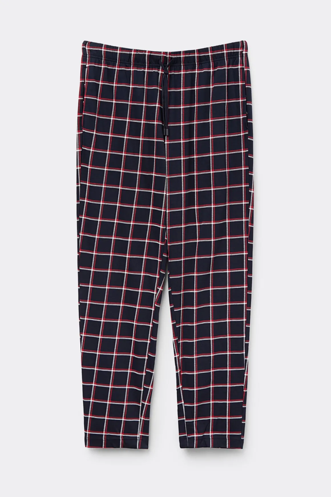 Lange Broek van Katoen met Blauw/Wit/Rode Ruitjesprint