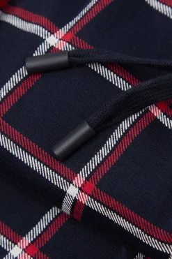 Lange Broek van Katoen met Blauw/Wit/Rode Ruitjesprint