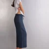 Lange broek van linnen met trekkoord