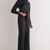 Lange broek van linnen met trekkoord