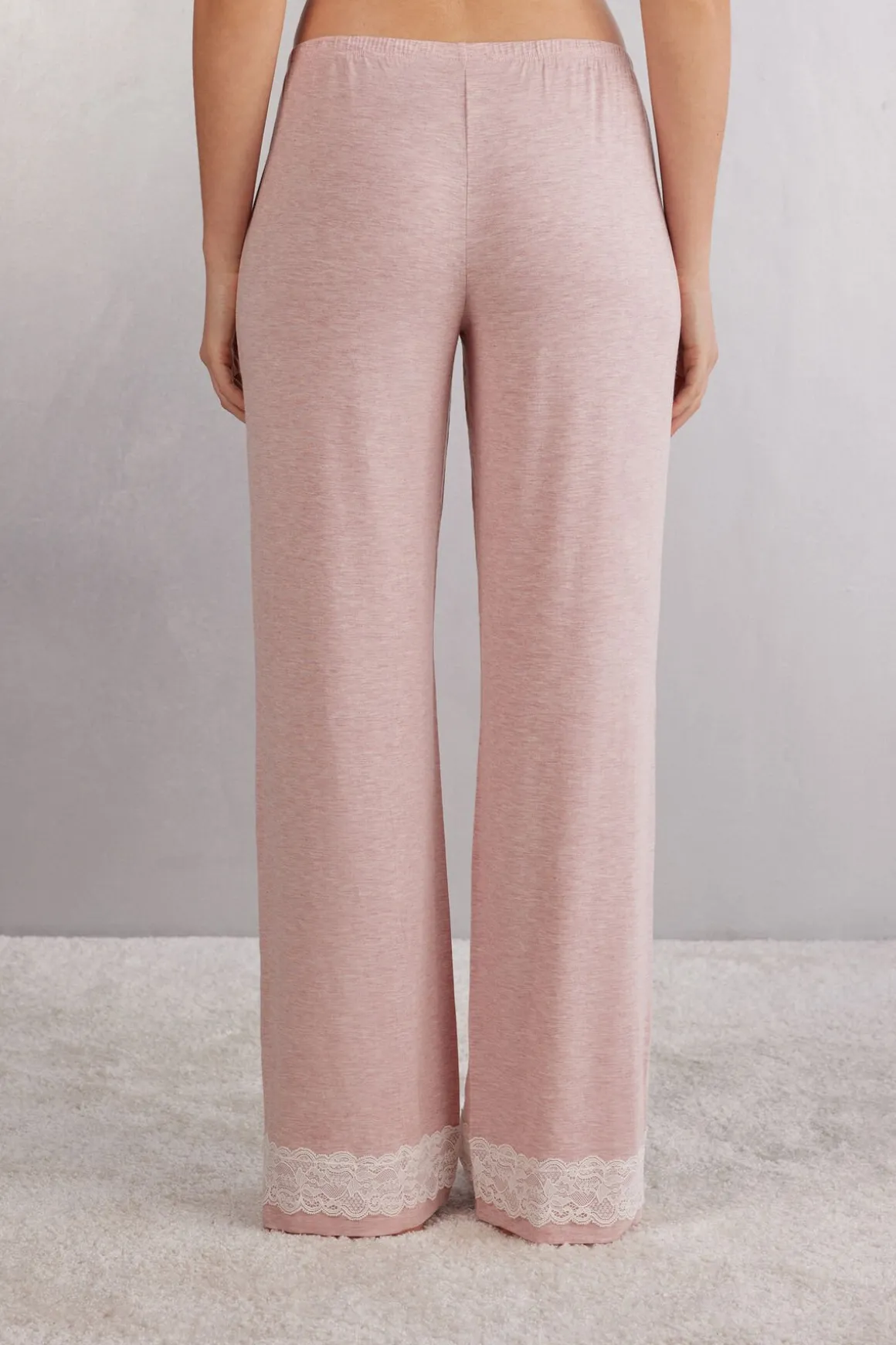 Lange Broek van Modal met Details van Kant
