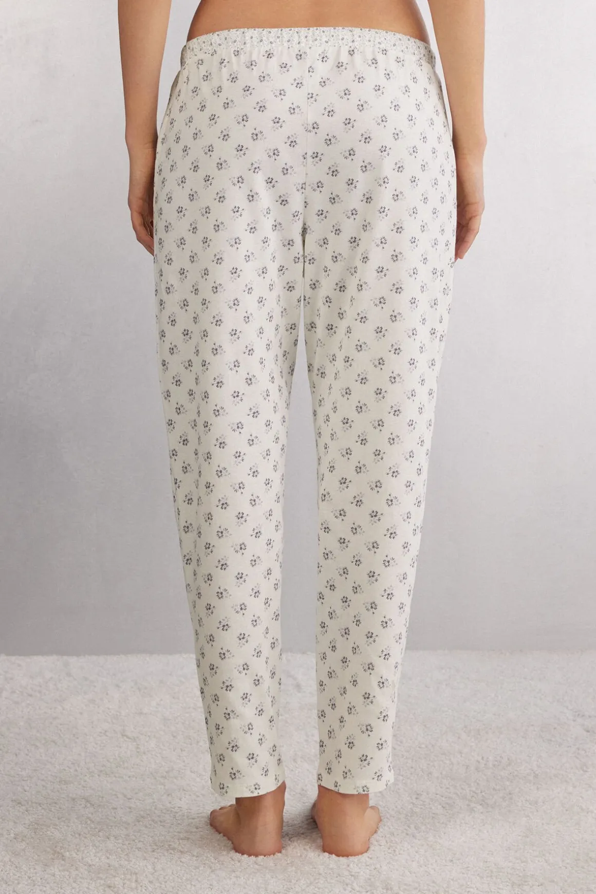 Lange Broek van Superior Katoen Dusty Flower