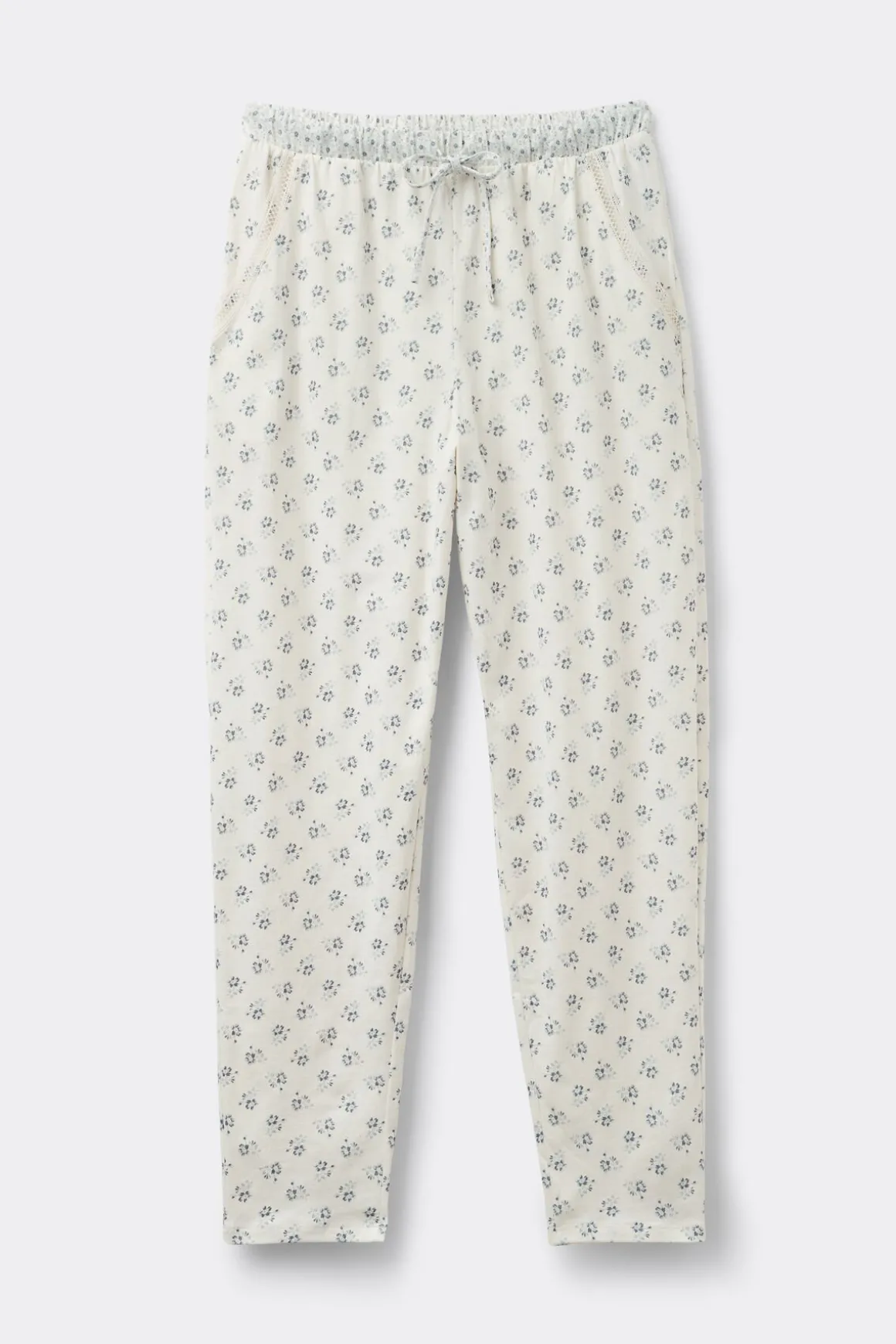 Lange Broek van Superior Katoen Dusty Flower