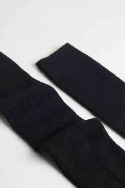 Lange Geribbelde Sokken van Kasjmier en Wol