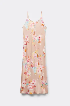Lange Onderjurk van Viscose Satijn Here Comes The Sun