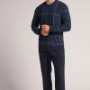 Lange Pyjama Tricot met Ruitpatroon