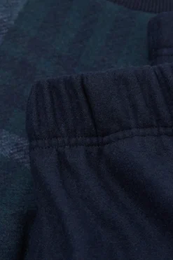 Lange Pyjama Tricot met Ruitpatroon